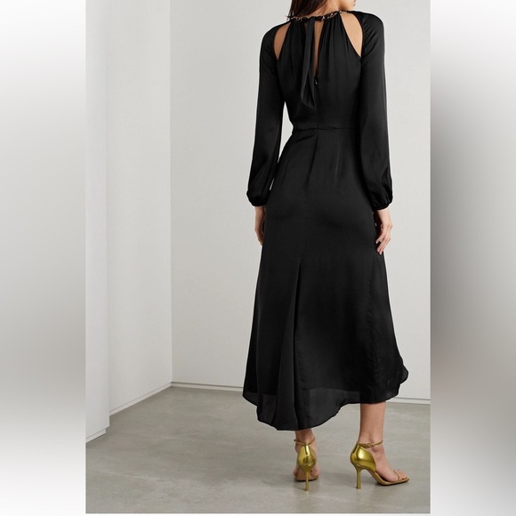 Veronica Beard chain embellished silk blend chiffon midi dress - Picture 3 of 11